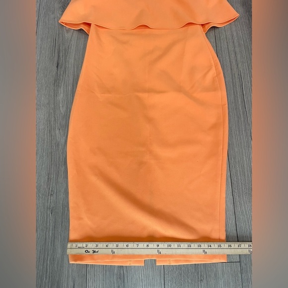 LIKELY Driggs Dress Orange Strapless‎ Ruffle Dress NWT Size 8 - Picture 4 of 9